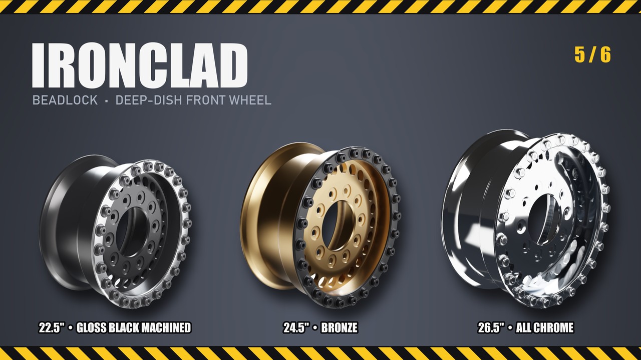 Ironclad: 22.5", 24.5", 26.5"