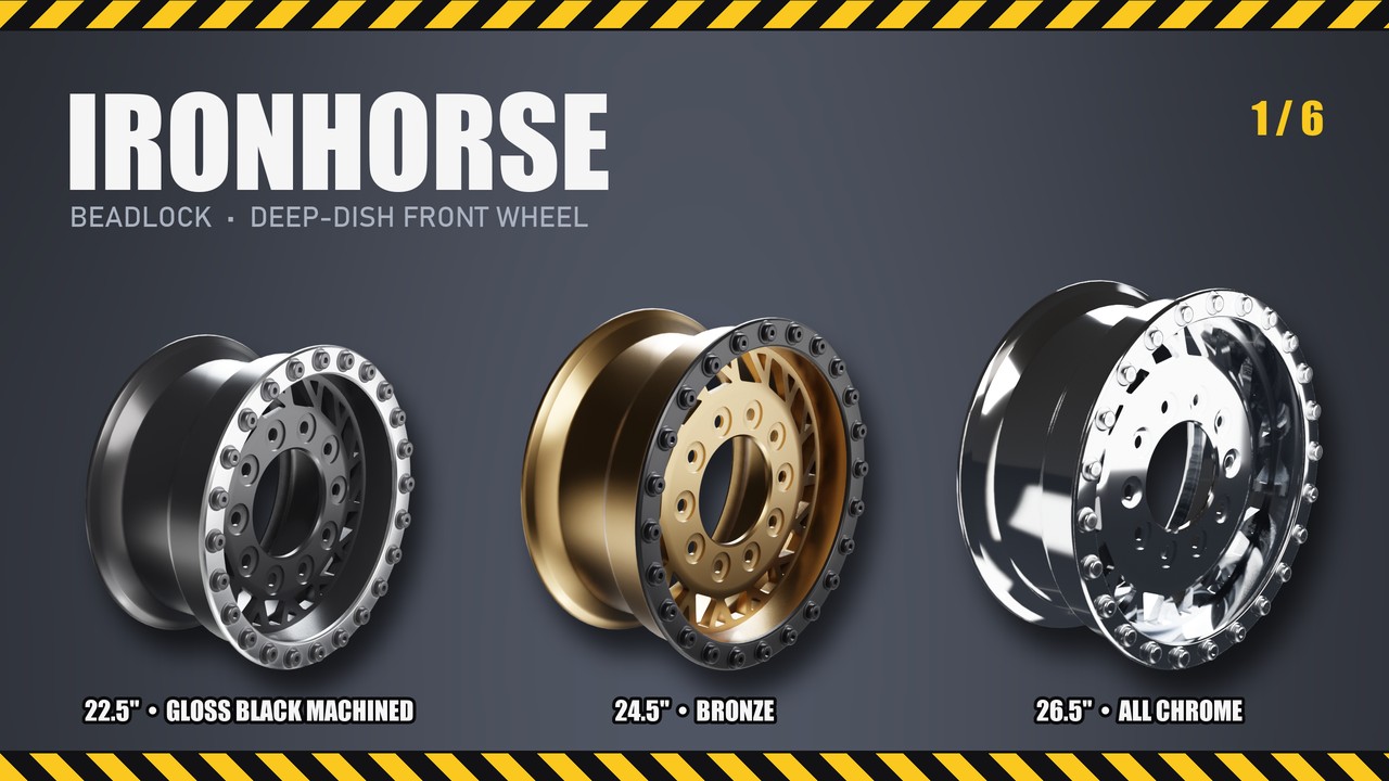 Ironhorse: 22.5", 24.5", 26.5"