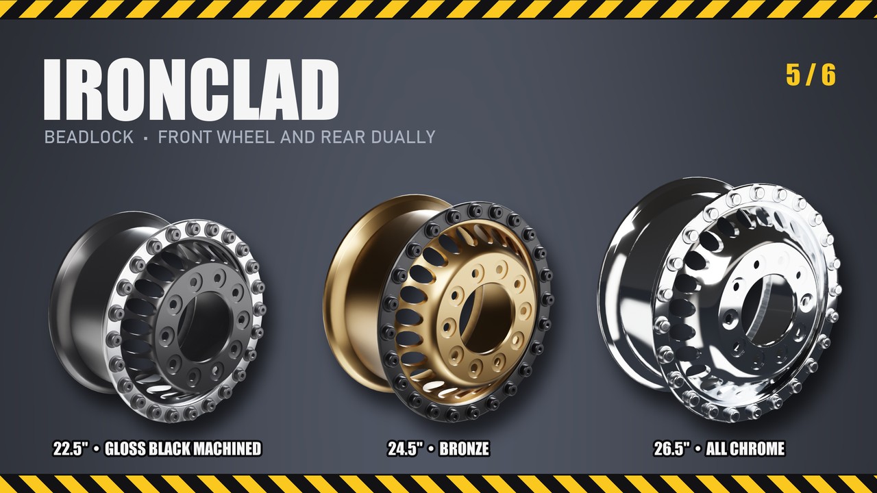 Ironclad: 22.5", 24.5", 26.5"