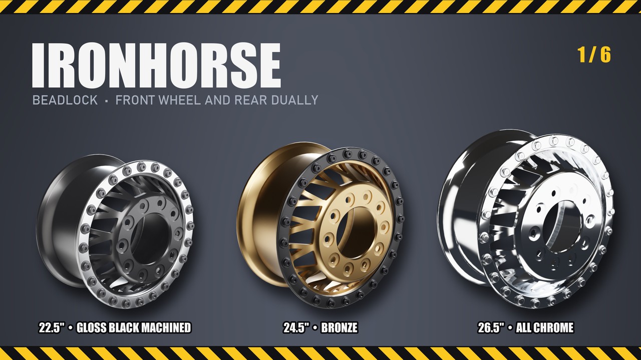 Ironhorse: 22.5", 24.5", 26.5"