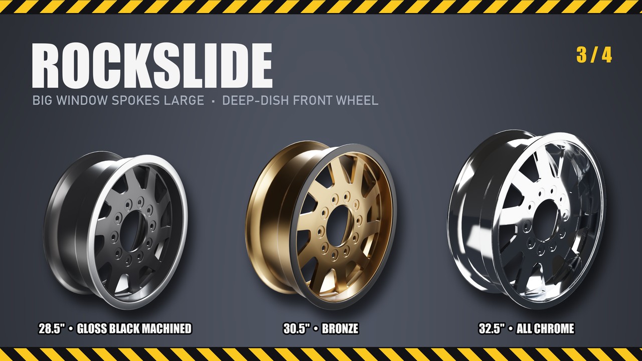 Rockslide: 28.5", 30.5", 32.5"
