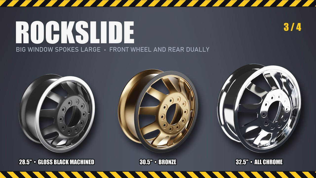 Rockslide: 28.5", 30.5", 32.5"