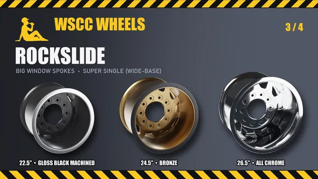 Rockslide super single: 22.5", 24.5", 26.5"