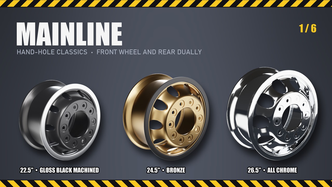 Mainline: 22.5", 24.5", 26.5"