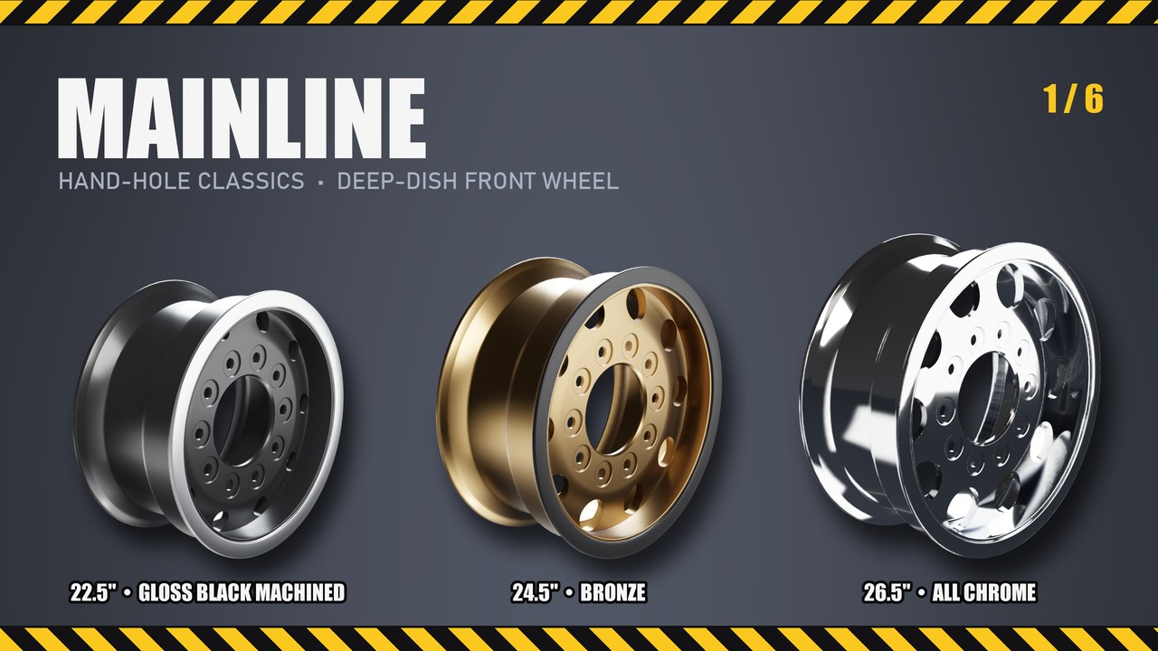 Mainline: 22.5", 24.5", 26.5"
