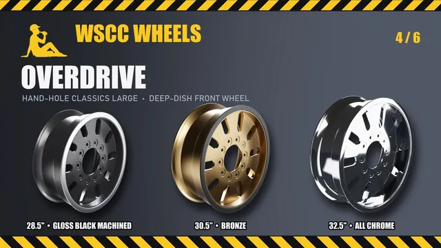 Overdrive: 28.5", 30.5", 32.5"