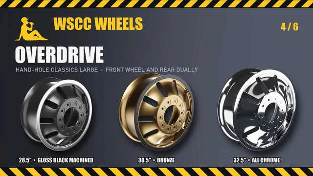 Overdrive: 28.5", 30.5", 32.5"