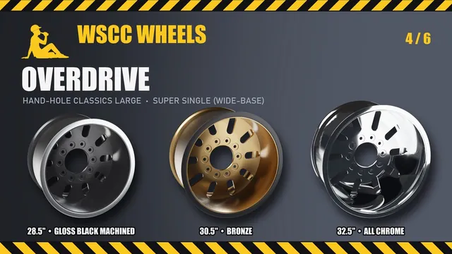 Overdrive super single: 28.5", 30.5", 32.5"
