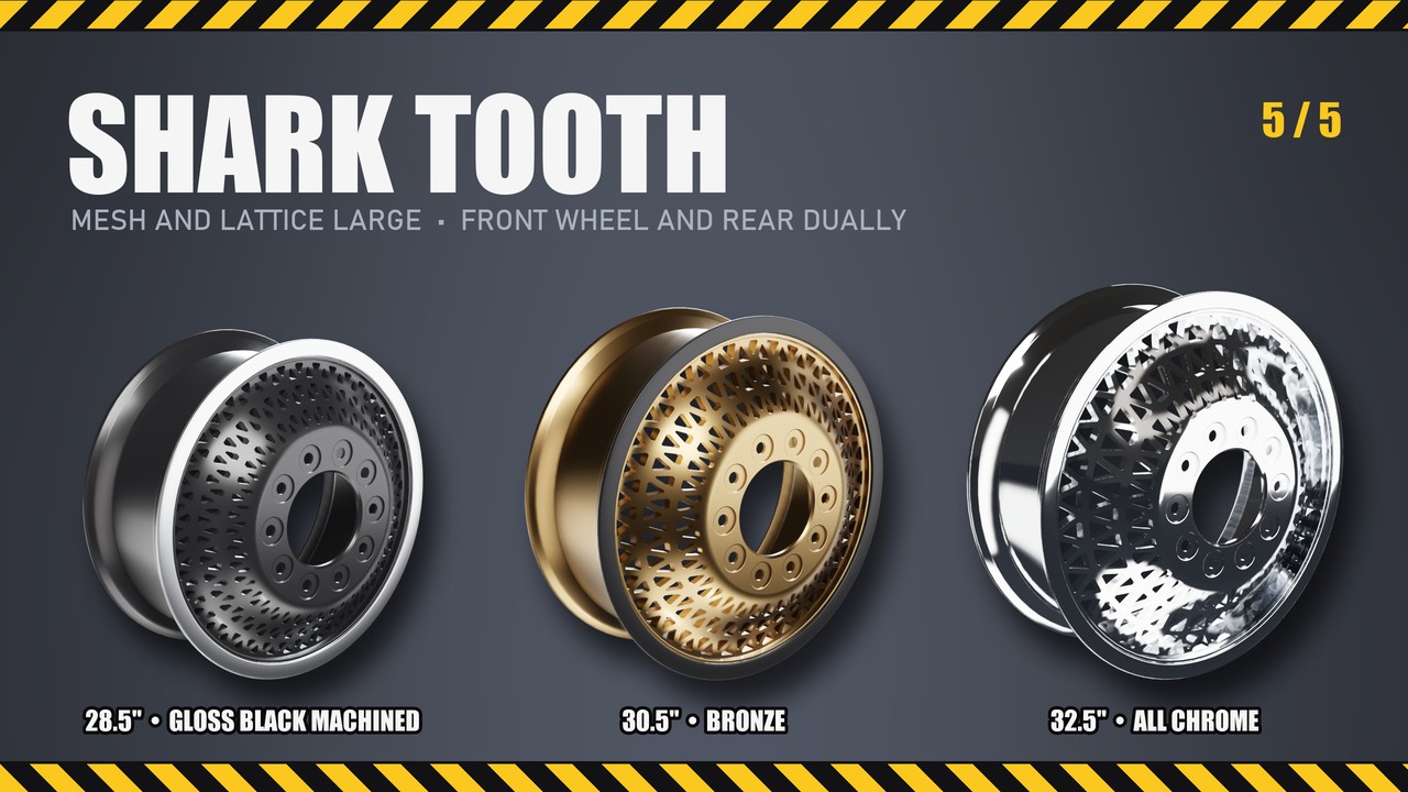 Shark Tooth: 28.5", 30.5", 32.5"