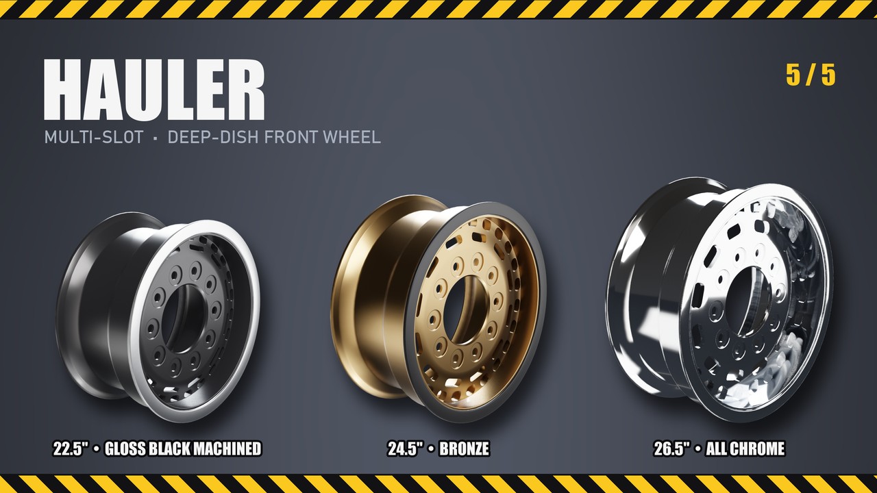 Hauler: 22.5", 24.5", 26.5"