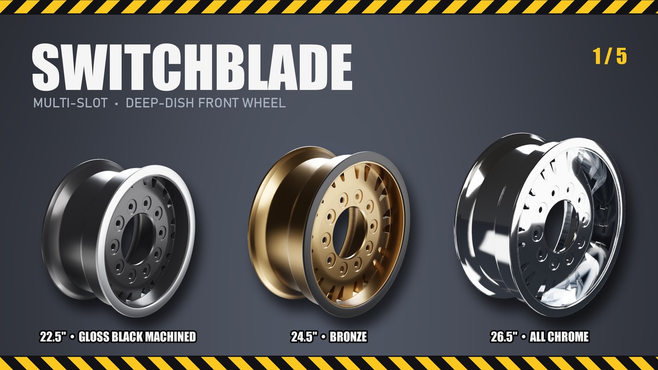 Switchblade: 22.5", 24.5", 26.5"
