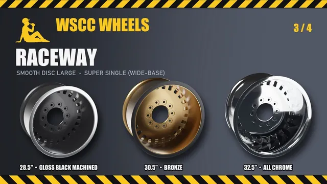 Raceway super single: 28.5", 30.5", 32.5"