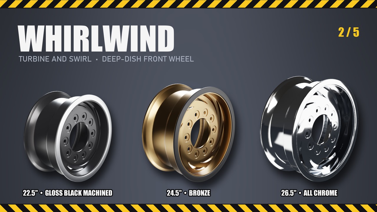 Whirlwind: 22.5", 24.5", 26.5"