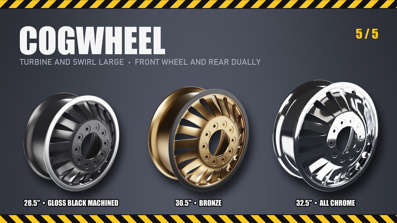 Cogwheel: 28.5", 30.5", 32.5"