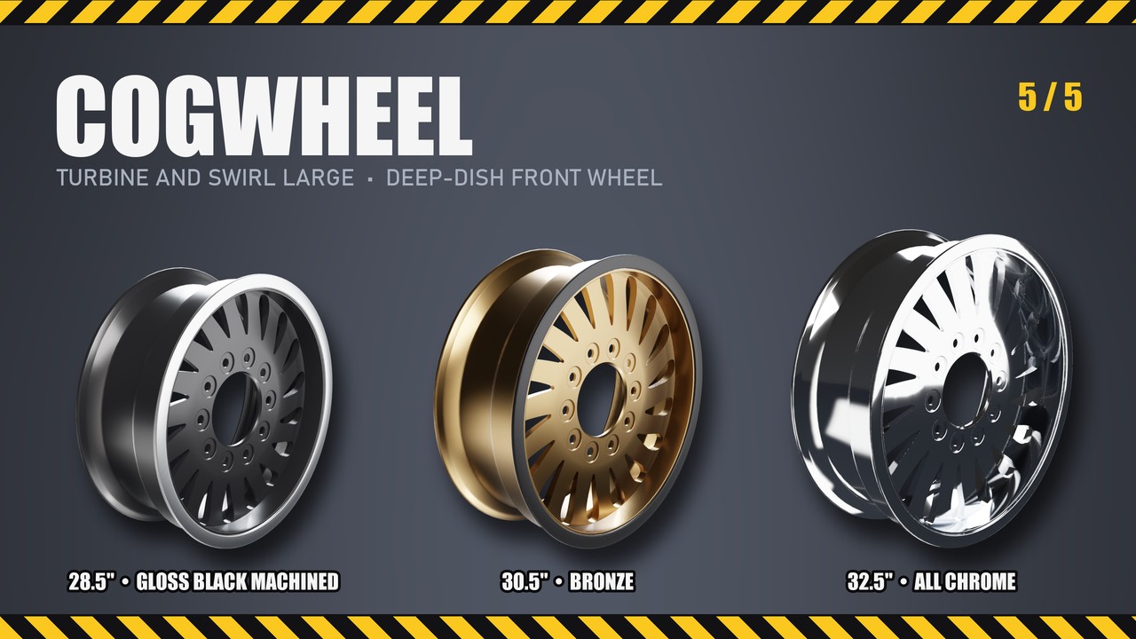 Cogwheel: 28.5", 30.5", 32.5"