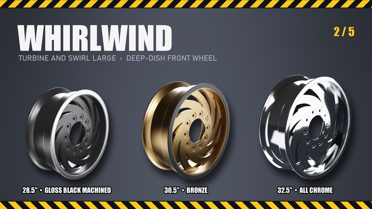 Whirlwind: 28.5", 30.5", 32.5"