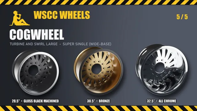 Cogwheel super single: 28.5", 30.5", 32.5"