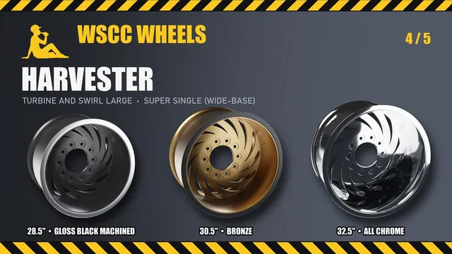 Harvester super single: 28.5", 30.5", 32.5"