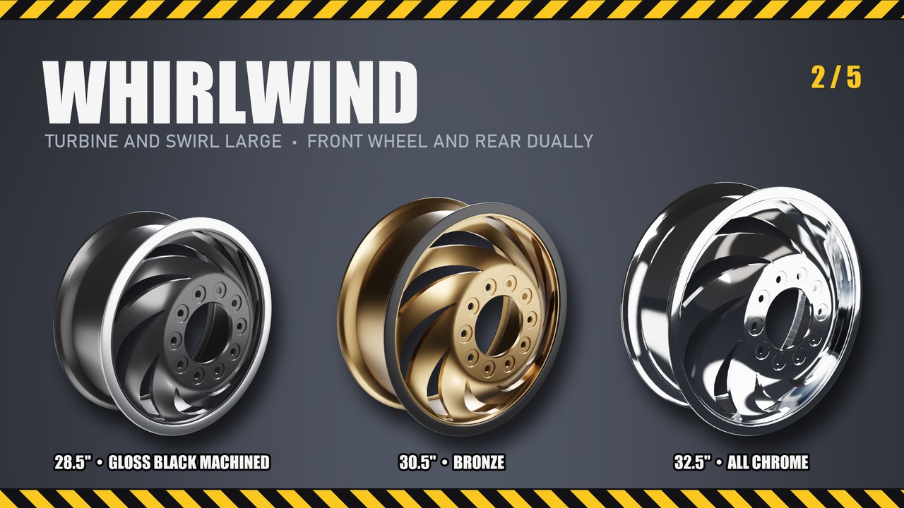 Whirlwind: 28.5", 30.5", 32.5"