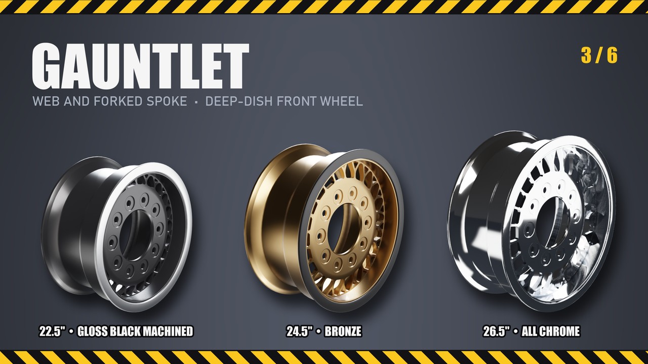 Gauntlet: 22.5", 24.5", 26.5"