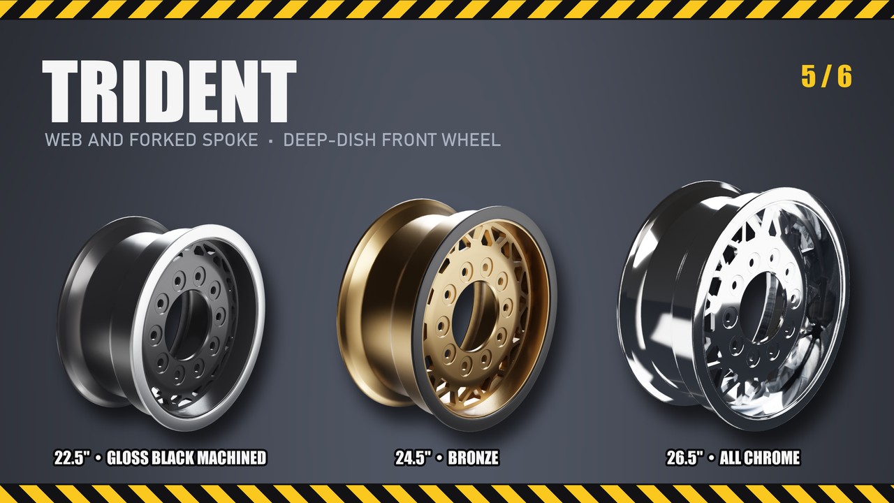 Trident: 22.5", 24.5", 26.5"