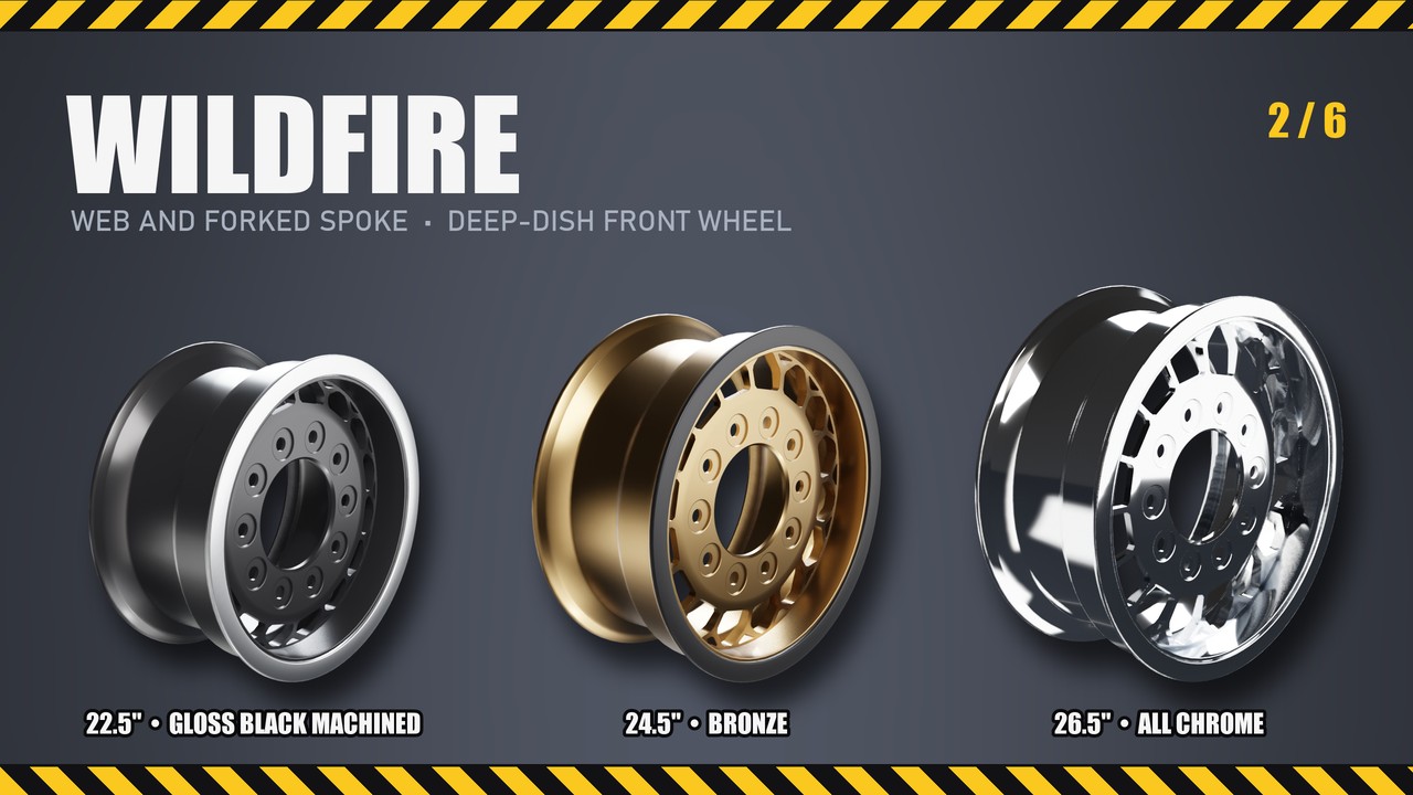 Wildfire: 22.5", 24.5", 26.5"