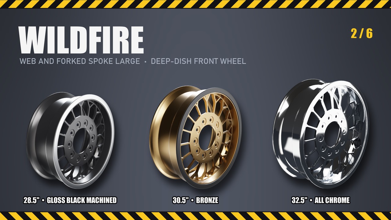 Wildfire: 28.5", 30.5", 32.5"