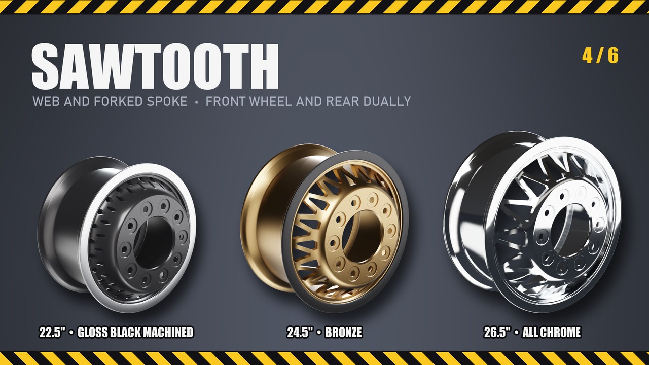 Sawtooth: 22.5", 24.5", 26.5"