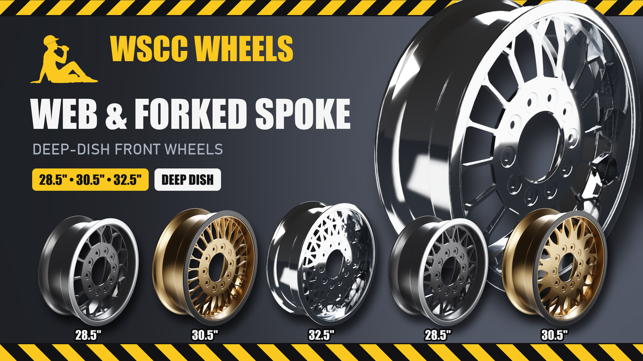 WSCC Wheels - Web and Forked Spoke Large Deep Dish